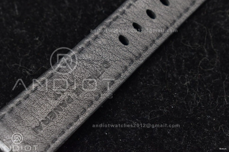 Dial P.9011 Best Titanium Luminor Super Black W PAM1096 VSF Edition 1:1 Strap Clone on GMT Black 42mm Leather 1127